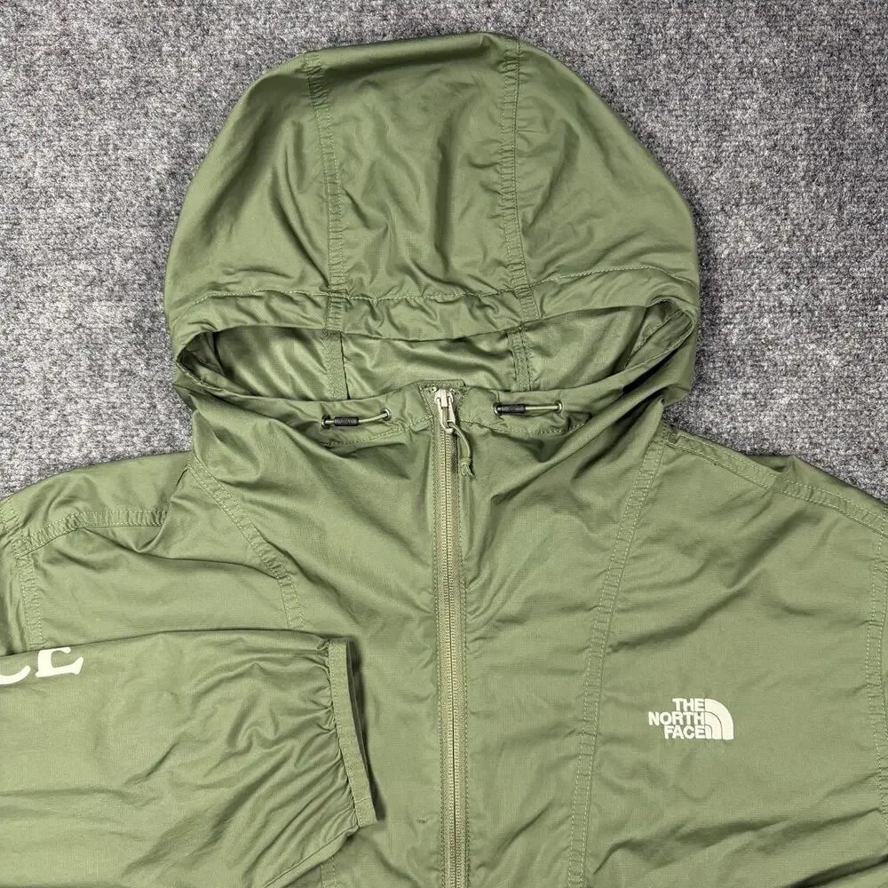 The North Face WindWall Men’s XL Green Hooded Full Zip Windbreaker Jacket Logo